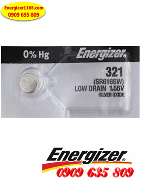 Energizer SR616SW-321; Pin đồng hồ 1.55v Energizer SR616SW-321 Silver Oxide 
